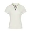 Camiseta Gola Padre Estilo Retrô College Manga Curta Slim Fit para Mulheres, Novo Design de Verão, Top Versátil e Moderno
