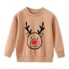 Marca de roupas infantis de estilo europeu e americano, outono e inverno, suéter de manga comprida de algodão, suéter de manga comprida infantil, roupas infantis