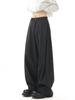 Pantalones Casuales de Pliegues Estilo Americano Grises para Hombres y Mujeres, Marca de Moda, Holgados de Alta Gama Cleanfit Rectos de Pierna Ancha Largos