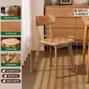 Silla de Comedor de Madera Maciza, Taburete Estilo Antiguo, Silla de Escritorio, Silla para Mesa de Comedor del Hogar, Silla Moderna Simple con Respaldo Negro, Silla de Comedor