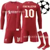 2526 Liverpool Uniforme de Fútbol de Manga Larga Liga de Campeones No. 9 Isaac 11 Salah Jersey Sobo Traje de Otoño e Invierno