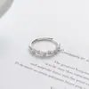 Anillo de Cruz con Incrustaciones de Diamante de Plata de Ley S925 Nalan, Exquisito y Sencillo Anillo de Diseño de Nicho Estilo Ins R03843