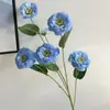 Caléndula Artificial Flor de Margarita de Rama Larga Ventana de Monet Decoración de Boda Hogar Flor de Seda Estilo Europeo Cojín de Aguja Crisantemo Flor Artificial
