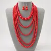 Bestseller Transfronterizo Europeo y Americano Marca Grande Perla Pura Hecho a Mano Moda Exagerada para Mujer Collar Decoración Clavícula en Capas Lujo Ligero