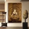 Pintura Decorativa Thangka Estatua de Buda del Vacío Personalizada Pintura Colgante Retrato del Dios de la Riqueza de las Ocho Direcciones Mural Pintura Vertical de Pared de Entrada