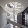 Shangbu Ladder Industry Produce Personalizadamente Escaleras de Caracol de Columna Central para Uso Residencial y Comercial con Barandillas de Vidrio y Pasamanos de Acero Inoxidable en un Estilo de Lujo Ligero