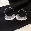 Pendientes de Borlas Redondos con Lentejuelas Modernos y Elegantes, Pendientes Exagerados de Personalidad Europeos y Americanos, Pendientes Únicos y de Moda para Adelgazar el Rostro para Mujeres
