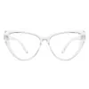 Armações de Óculos Modernas em Formato de Gato para Meninas Europeias e Americanas, Design Retrô Liso, Anti Luz Azul, Podem Ser Equipadas com Lentes de Grau ou Sem Grau