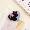 Clips acrílicos de doble cara con forma de bola de carbón, creativos y temáticos de dibujos animados, clips de PP, diseño de gato negro, clips para fotos de alta definición, clips selladores para snacks, venta al por mayor