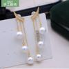 Brincos de Prata 925 com Franja Três Contas Pequeno Pino de Orelha Pino Vazio brincos diy Acessórios de Fivela de Orelha de Pérola Artesanal Semi-acabados