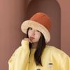 Invierno nuevo cálido grueso sombrero mongol a prueba de frío color sólido protección para las orejas sombrero de cubo estilo coreano versátil sombrero de cuenca de lana de cordero