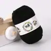 Bola de Lã de Algodão Leite Colorida Infantil Fofa para Bebê Iniciante Tricô Cachecol Material de Boneca Arte de Tricô à Mão DIY