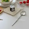 Faca, Garfo, Colher para Comida Ocidental, Colher de Sobremesa, Talheres para Chá da Tarde Estilo Ins, Colher Pequena, Colher de Café da Manhã