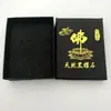 Caja de Empaque para Colgante de Obsidiana Caja para Joyería de Collar Caja para Pulsera Caja de Regalo Impermeable Caja de Empaque con Carácter de Buda Dorado Joyería