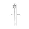 Cuchara de Acero Inoxidable 304 Estilo Coreano Mango Largo Cuchara para Hielo Cuchara para Mezclar Bar Alto Valor de Color Cuchara Larga para Mezclar Miel