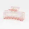 Moda Coreana Pinza para el Cabello de Color Gelatina Transparente Pinza Cuadrada Resistente a Caídas de Color Sólido Pasador Pinza de Tiburón Accesorio para el Cabello