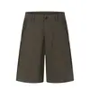 Bermuda de Terno Reta Estilo Old Money para Homens, Cor Sólida Versátil Tendência Streetwear com Design de Bolso com Rebite
