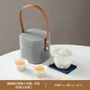 Nuevo juego de té de viaje conveniente estilo chino, taza de servicio rápido personalizada, juego de té kung fu para exteriores, tetera y taza, regalo de empresa