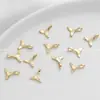 Colgante de Cola de Sirena Ballena Chapado en Oro de 14K para Pulsera DIY Collar para Clavícula Arete Accesorio Hecho a Mano DIY