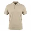 Europa Transfronteriza Verano Hombres Casual Tejido de Punto Holgado Jacquard En Stock Botón Manga Corta Camisa POLO Hombres Venta al por Mayor