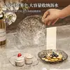 Plato para Huesos Transparente con Patrón de Glaciar, Plato de Mesa de Lujo para Desechos de Comida de Grado Alimenticio, Plato Duradero para Snacks y Frutas para Sala de Estar