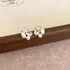 Pendientes de Perlas y Diamantes Brillantes Estilo Francés Nicho Únicos Gama Alta Lujo Ligero Exquisitos Estilo Dulce Pendientes Únicos
