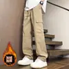 Pantalones de Trabajo Americanos para Hombre Primavera y Otoño Sueltos Casuales Pierna Recta Pantalones para Hombre Adolescente Marca de Moda Deportivos Funcionales Pantalones Paracaídas