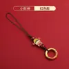 Pingente de Celular Cinábrio Pingente do Deus da Fortuna Dourado para Mulheres Exclusivo High-End Pen Drive Masculino Chaveiro de Carro Casal
