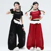 Ropa de niña para danza jazz, atuendo de actuación escénica hip-hop para niños, disfraz de JAZZ street dance para niños, conjunto de práctica moderno