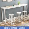 Mesa de bar de pared sencilla, mesa estrecha comercial, mesa larga para el hogar, mesa y silla combinadas para tienda de té con leche, silla alta de bar