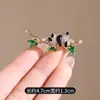 Broche Panda Fofo Estilo Chinês Design de Alto Nível para Mulheres Pin de Bambu Corsage Decorações de Roupas Presente Criativo