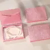 Caja de Papel con Textura para Guardar Joyas, Caja con Cajón para Anillos, Caja para Pendientes, Pulseras, Colgantes y Collares, Caja de Empaque para Joyería, Lujo Ligero