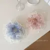 Goma para el pelo de encaje de malla multicapa estilo francés ultra-hada para mujer, accesorio para el pelo grande y lujoso para moño