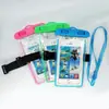 Bolsa de Celular Luminosa à Prova d'Água Estilo Braçadeira para Uso Externo, Praia, Mergulho, Rafting, Natação, Cordão de PVC, Venda Direta, Selada