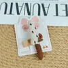 Estilo forestal, fresco, estilo pastoral, pinza para el pelo de bordado de tela con hongo, estilo coreano personalizado, pinza para el pelo delicada, pinza lateral, pinza para el flequillo