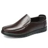 Zapatos de Piel para Hombre 2026 Otoño Nuevo Estilo de Negocios sin Cordones Zapatos para Hombre Transpirables Casuales Antideslizantes Zapatos Casuales para Padres de Edad Media y Mayores