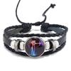 Cuerda de Mano Cruzada de Pareja Europea y Americana Constelación 12 Pulsera Tejida Multicapa Luminosa 12 Constelaciones Joyería Joyería para Estudiantes