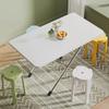 Mesa Dobrável Mesa de Jantar para Uso Doméstico em Apartamentos Pequenos, Mesa Retangular Simples para Moradia Alugada, Mesa de Jantar Dobrável para Montar Barracas