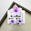 Set de Flor de Plumeria de Venta Caliente Transfronterizo Europeo y Americano Pinza para el Cabello Pinza Floral para el Cabello para Mujeres, Pinza de Tiburón Ocipital de Moda para Vacaciones Accesorio para el Cabello