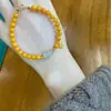Pulsera de Calabaza de Jade y Cera de Abeja de Segunda Generación con Borla y Colgante de Carácter de Fortuna, Pulsera Retro de Moda para Mujer