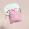Venta Directa de Fábrica Bolsa de Joyería de Cuero PU con Cordón y Logo Personalizable Impermeable y a Prueba de Polvo Bolsa Portátil de Almacenamiento de Joyería Al por Mayor