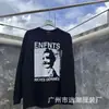 Erd Americano Melancólico Rico Segunda Generación Holgado Casual Versátil Diseño de Nicho Camiseta Base Otoño e Invierno Camiseta Transfronterizo
