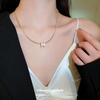 Real Gold galvanizado shell metal colar de letras Coreia do Sul ins estilo leve luxo de alta qualidade clavícula colar de cadeia atacado feminino