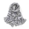 Coleção outono e inverno: Cachecol e xale de tricô de cashmere liso, design unissex, com padrão vazado, moderno, versátil e quente