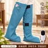 Botas de Aquecimento Elétrico para Moxabustão nos Pés Botas Longas de Moxa Joelheiras Almofadas para os Pés Fisioterapia com Moxabustão Compressas Quentes Articulação Quente Botas de Moxabustão