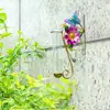 Tubo de Plástico Montável para Medidor de Chuva com Flor, para Decoração de Gramado e Jardim
