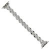 Para apple watch 10 ultra iwatch correa de acero inoxidable cadena metálica de diamantes para apple watch