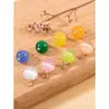 Estilo nacional jade colorido ojo de gato retro hebilla de disco botones de qipao estilo chino nuevo botones pequeños de moda de alta gama