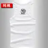Camiseta interior de verano fina de algodón puro para hombre, sin mangas, tipo tank top, corte ajustado, chaleco deportivo para jóvenes, fitness