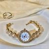 REBIRTH Pulsera de Perlas Chanel Reloj Fritillaria Temperamento Estudiante Femenino Artístico Hermoso Retro Reloj de Mujer